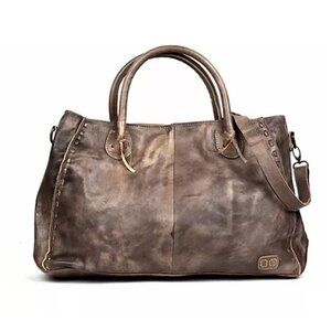 BED STU Oversized Shoulder Bag - Rockaway Color: Taupe